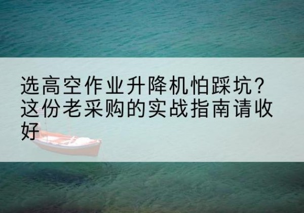 珠山高空作业升降机厂家推荐-选高空作业升降机怕踩坑？这份老采购的实战指南请收好